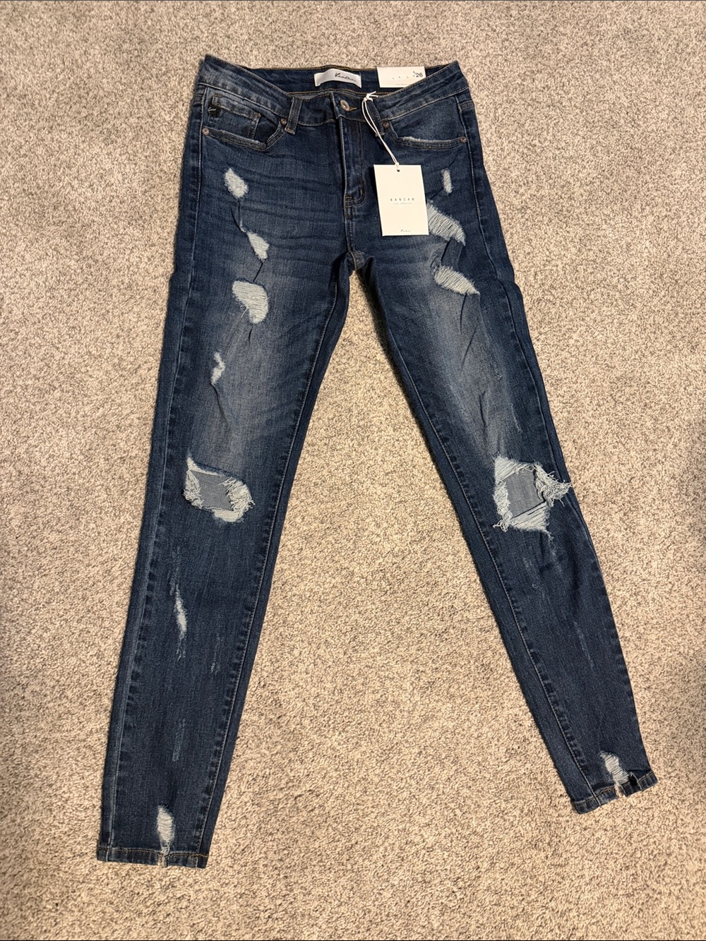 KanCan Indigo Ripped Skinny Jeans